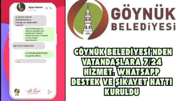 Göynük Belediyesi'nden Vatandaşlara 7/24 Hizmet: WhatsApp Destek ve Şikayet Hattı Kuruldu