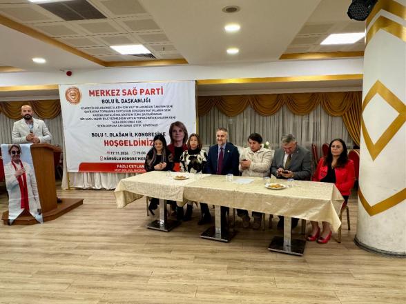 Merkez Sağ Parti Bolu’da İlk Kongresini Yaptı: Fazlı Ceylan İl Başkanı Seçildi