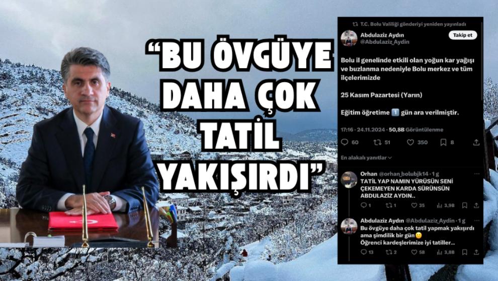 “Bu Övgüye Daha Çok Tatil Yakışırdı!”