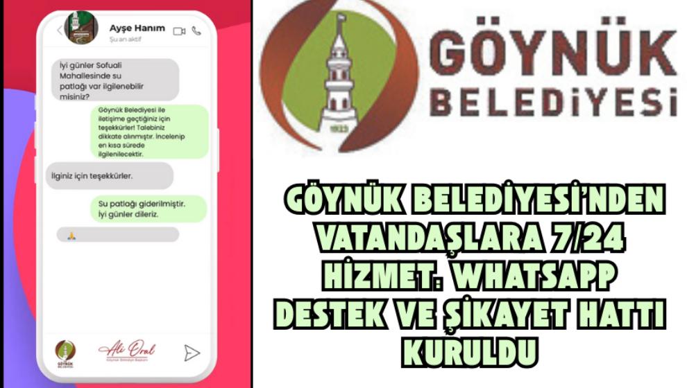 Göynük Belediyesi’nden Vatandaşlara 7/24 Hizmet: WhatsApp Destek ve Şikayet Hattı Kuruldu