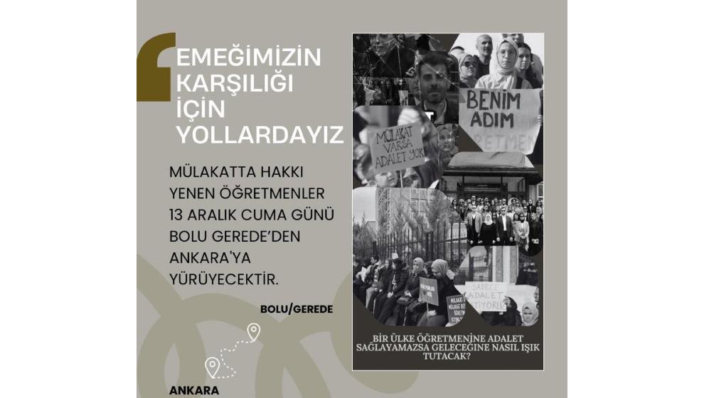 Bolu'da Öğretmenler Mülakat Adaleti İçin Yürüyor!